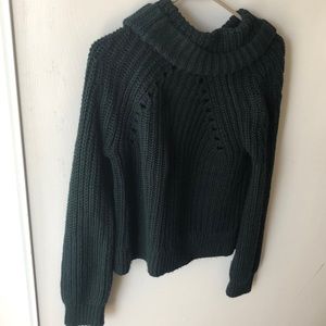 Green,turtleneck sweater- Kendall and Kylie